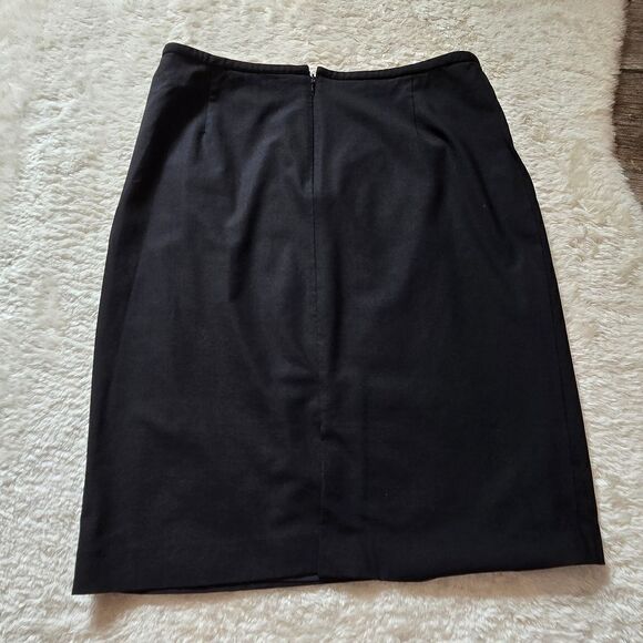 Armani Collezioni Black Wool-Blend Straight Skirt, Size 14 - Picture 9 of 9
